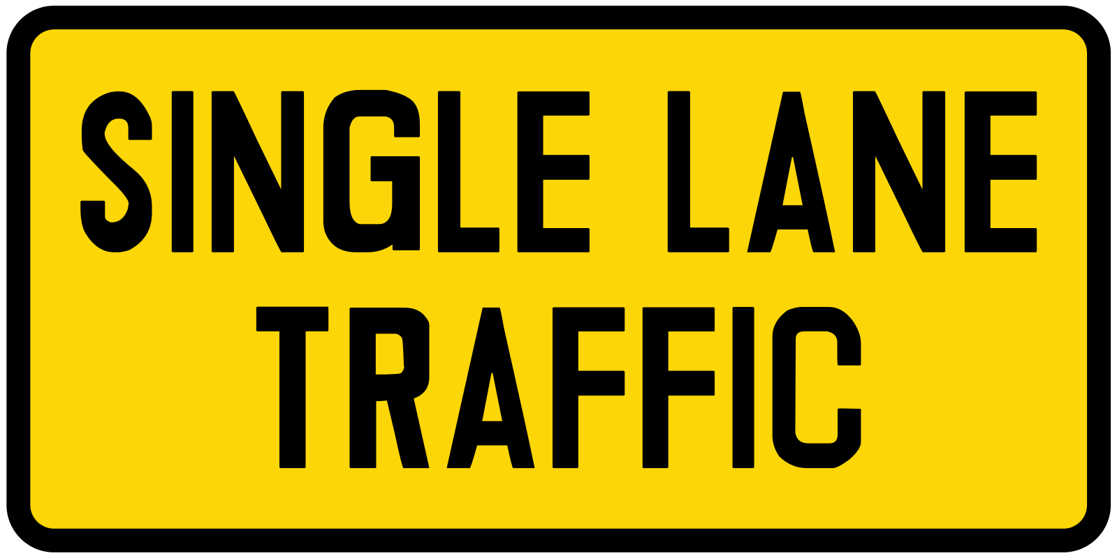 Single lane traffic